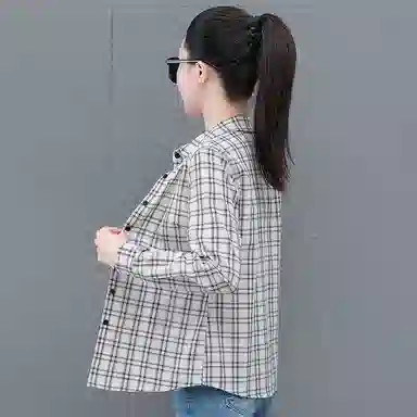 左岸 秋季薄款潮流修身轻薄日常洋气休闲时尚翻领上衣长袖气质遮肉透气高腰显瘦简约舒适柔软户外通勤高街亲肤百搭衬衫 女款