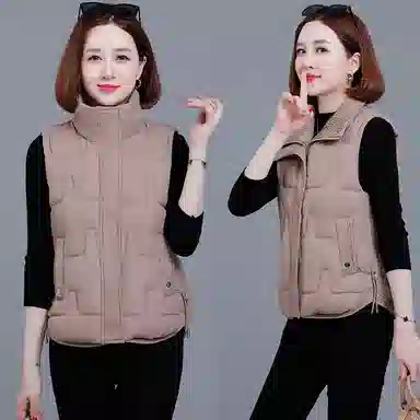 左岸 时尚加厚保暖纯色立领通勤马甲 女款