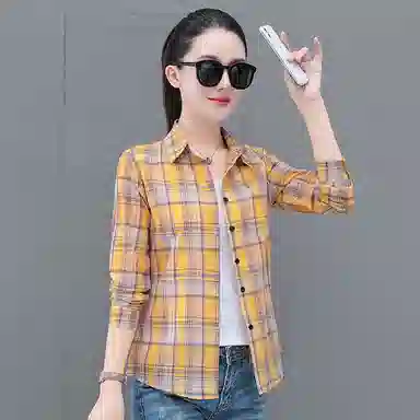 左岸 秋季薄款潮流修身轻薄日常简约舒适柔软户外通勤高街亲肤百搭洋气休闲时尚翻领上衣长袖气质遮肉透气高腰显瘦衬衫 女款