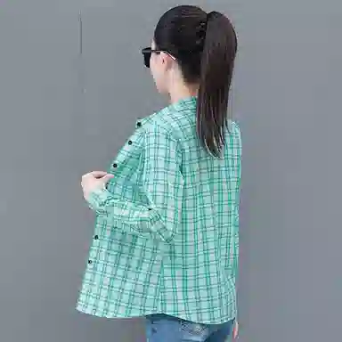 左岸 秋季薄款潮流修身轻薄日常洋气休闲时尚翻领上衣长袖气质遮肉透气高腰显瘦简约舒适柔软户外通勤高街亲肤百搭衬衫 女款