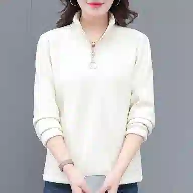 左岸 时尚简约舒适柔软百搭设计女士长袖上衣立领修身显瘦显高加厚日常通勤户外运动洋气减龄休闲卫衣 女款