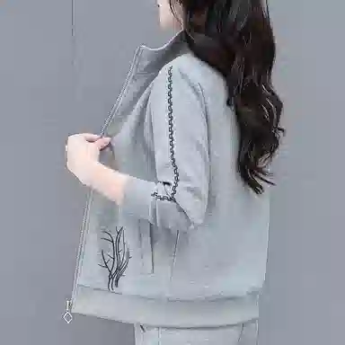 左岸 美式薄款女士外套设计立领舒适柔软时尚简约垂感宽松透气亲肤遮肉修身显瘦显高百搭洋气减龄休闲潮流夹克 女款