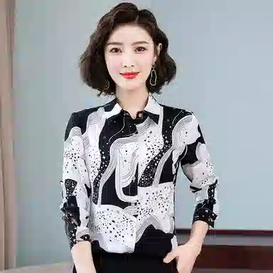 左岸 潮流百搭薄款简约翻领上衣长袖舒适潮牌美式休闲日常通勤高腰柔软亲肤透气轻薄时尚宽松高街衬衫 女款