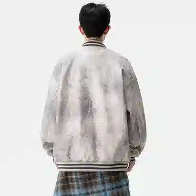 左岸  美式潮牌外套男春秋季痞帅立领休闲大码潮流穿搭夹克舒适棒球服 男款