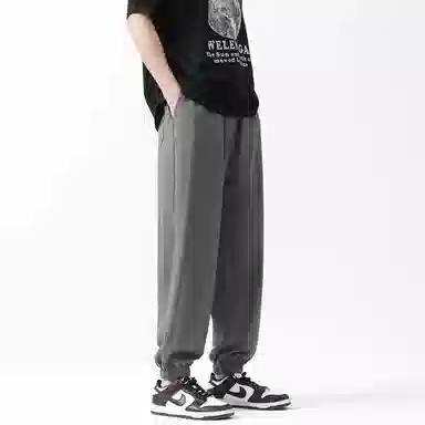 左岸 夏季薄款速干弹力九分运动裤垂感宽松束脚卫裤休闲裤 男款