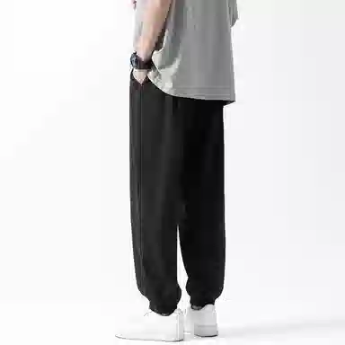 左岸 夏季薄款速干弹力九分运动裤垂感宽松束脚卫裤休闲裤 男款