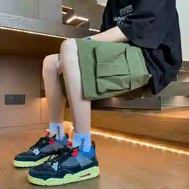 左岸 夏季美式潮牌宽松直筒机能裤复古大码休闲五分裤子工装短裤 男款