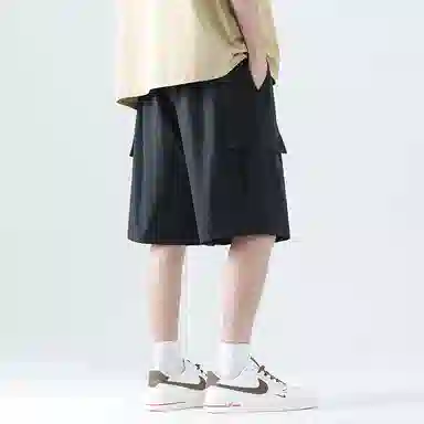左岸 美式薄款宽松直筒五分裤潮牌工装短裤 男款