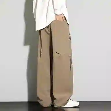悍戈 美式机能风春秋季男士宽松直筒加肥加大长裤休闲裤 男款