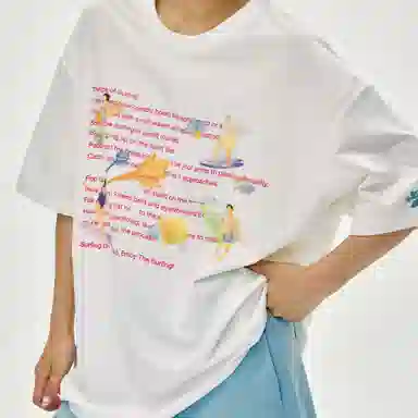 Crying Center Summer Surf Illustration Tee