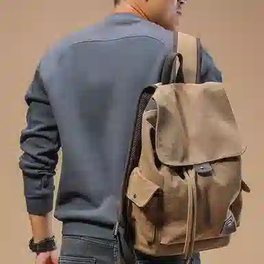 季言 空气层纯色插肩套头休闲亨利领卫衣 男款