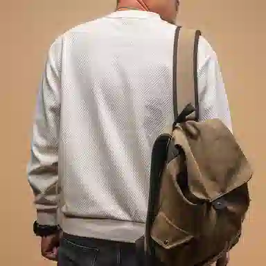 季言 男士轻奢高级感圆领百搭潮牌刺绣休闲套头上衣秋装外套男卫衣 男款
