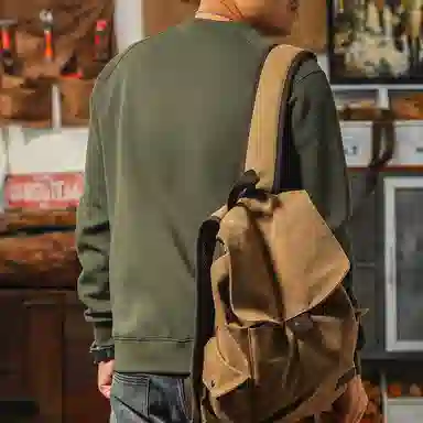 季言 痞帅潮牌圆领刺绣长袖套头保暖卫衣 男款