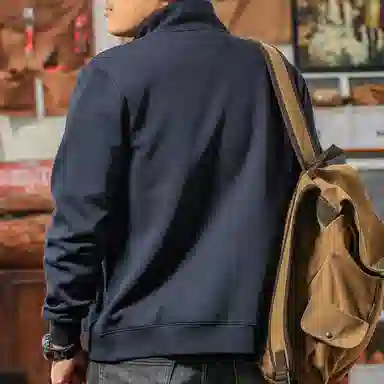 季言 重磅美式保暖百搭立领卫衣 男款