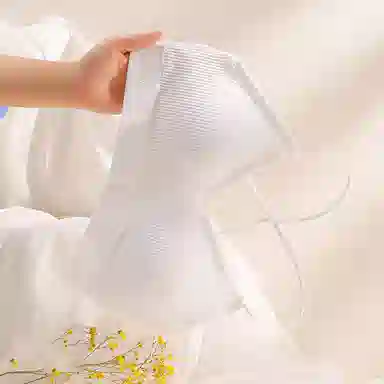 浪莎 纯色交叉美背一片式小胸聚拢无钢圈性感抹胸裹胸细带夏天薄款防走光无痕舒适文胸 女款 白色