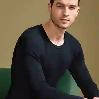 浪莎 恒温防寒打底衣简约百搭休闲保暖套装 男款