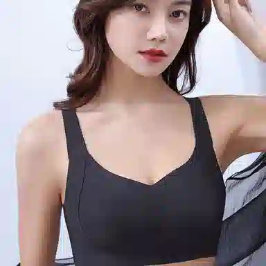 浪莎 纯色聚拢无痕运动背心式文胸