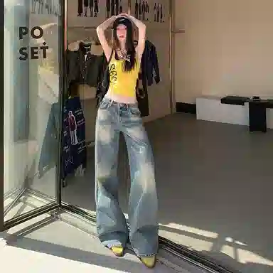 玫丝朵 时尚舒适百搭牛仔裤 女款