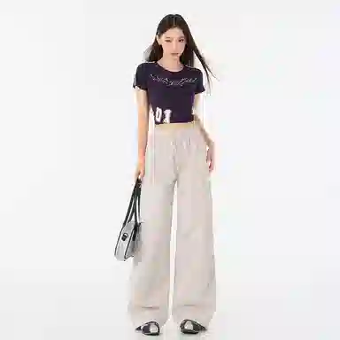 玫丝朵 纯色时尚百搭休闲裤 女款