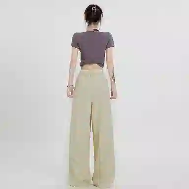 玫丝朵 高腰宽松简约阔腿休闲裤 女款