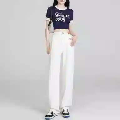 玫丝朵 时尚通勤简约百搭牛仔裤 女款