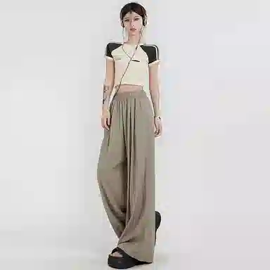 玫丝朵 高腰宽松简约阔腿休闲裤 女款