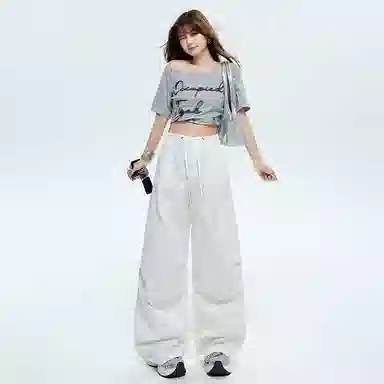 玫丝朵 高腰宽松简约工装休闲裤 女款