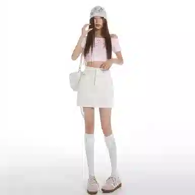 玫丝朵 包臀裙简约通勤牛仔短裙 女款