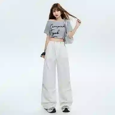 玫丝朵 高腰宽松简约工装休闲裤 女款