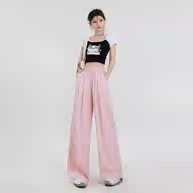 玫丝朵 高腰宽松简约阔腿休闲裤 女款