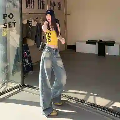 玫丝朵 时尚舒适百搭牛仔裤 女款