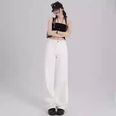 玫丝朵 简约通勤休闲牛仔裤 女款