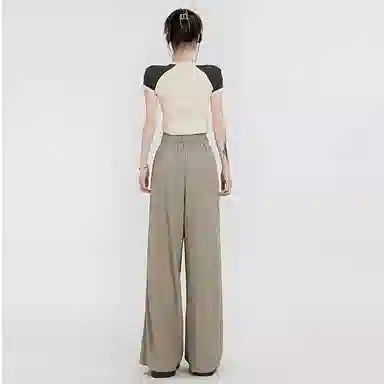 玫丝朵 高腰宽松简约阔腿休闲裤 女款