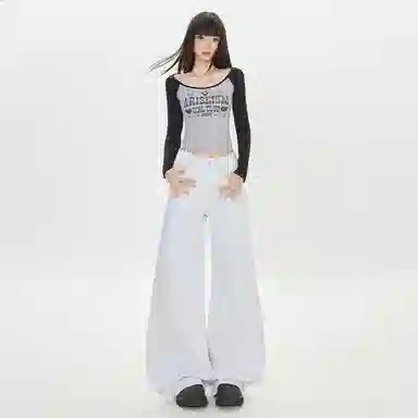 玫丝朵 休闲简约百搭时尚牛仔裤 女款