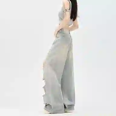 玫丝朵 潮流百搭简约时尚牛仔裤 女款