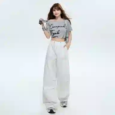 玫丝朵 高腰宽松简约工装休闲裤 女款