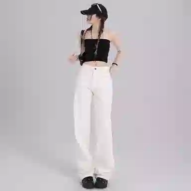 玫丝朵 简约通勤休闲牛仔裤 女款