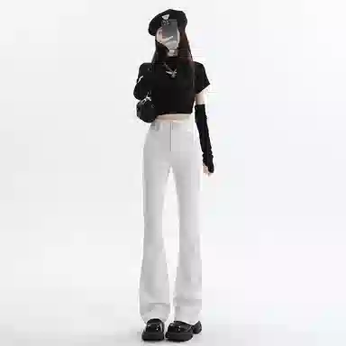 玫丝朵 百搭时尚优雅牛仔裤 女款