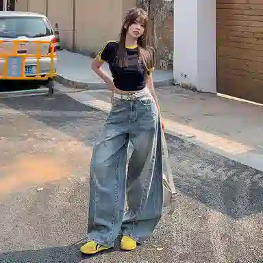 玫丝朵 时尚简约优雅百搭牛仔裤 女款