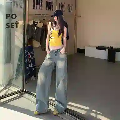 玫丝朵 时尚舒适百搭牛仔裤 女款