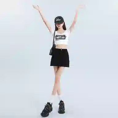 玫丝朵 高腰显瘦百搭宽松牛仔短裙 女款