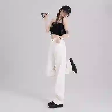 玫丝朵 简约通勤休闲牛仔裤 女款