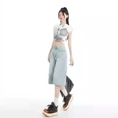 玫丝朵 舒适时尚简约牛仔裤 女款