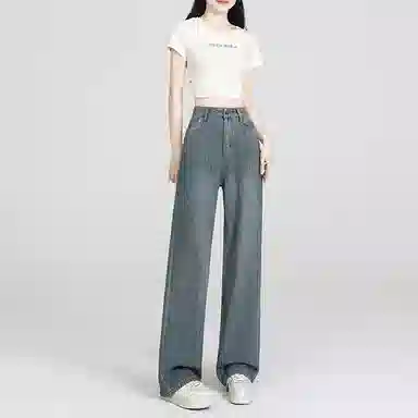 玫丝朵 通勤简约百搭时尚牛仔裤 女款