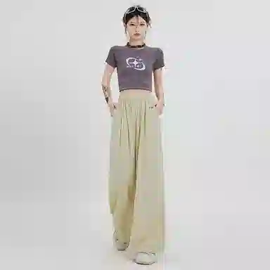 玫丝朵 高腰宽松简约阔腿休闲裤 女款