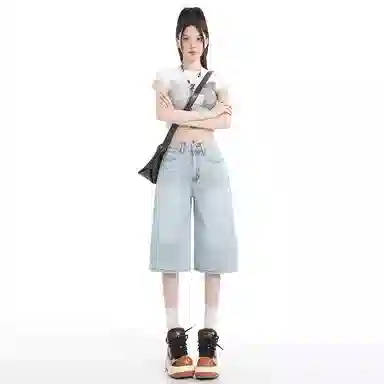 玫丝朵 舒适时尚简约牛仔裤 女款