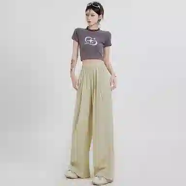 玫丝朵 高腰宽松简约阔腿休闲裤 女款