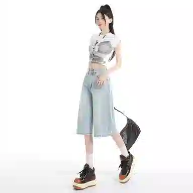 玫丝朵 舒适时尚简约牛仔裤 女款