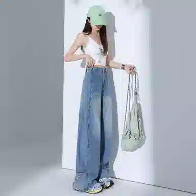 玫丝朵 简约舒适时尚潮流牛仔裤 女款