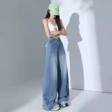 玫丝朵 简约舒适时尚潮流牛仔裤 女款